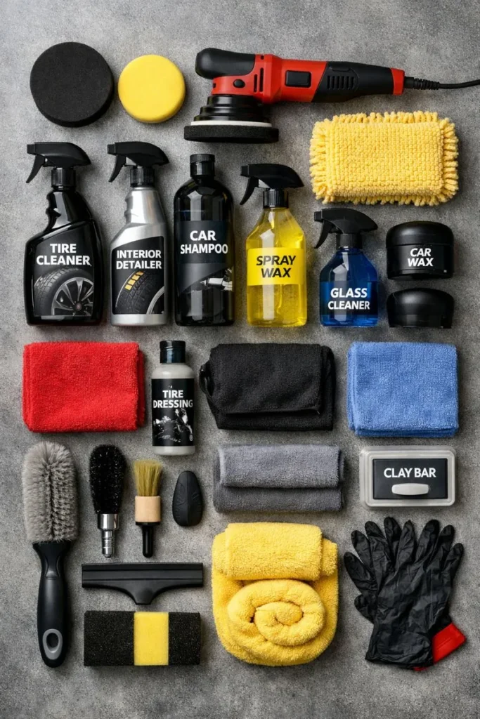 Ox Car Care Ingredients Including Shampoo Wax Microfiber Towels