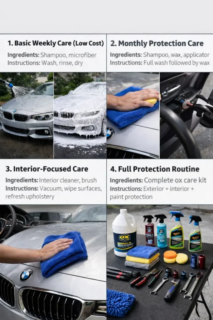 Ox Car Care Variations From Basic To Full Protection Routines