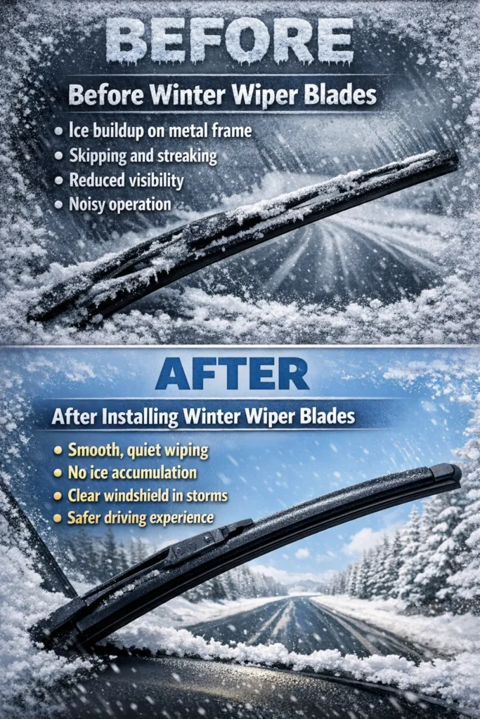 Before After Explanation Best Winter Wiper Blades