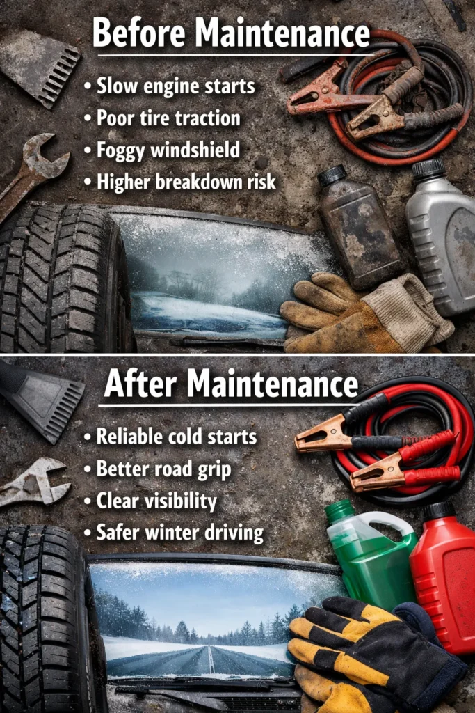 Before And After Cold Weather Car Maintenance Checklist
