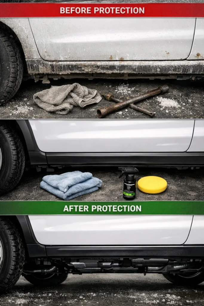 Before And After How To Prevent Rust From Road Salt