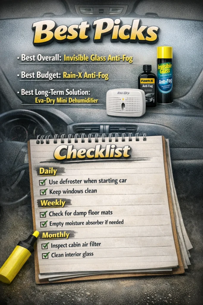 Best Picks Checklist Car Window Condensation