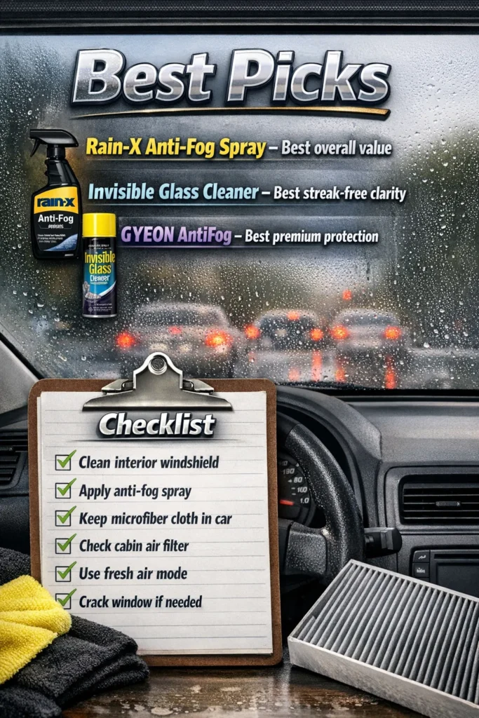 Best Picks Checklist How To Defog Car Windows Quickly
