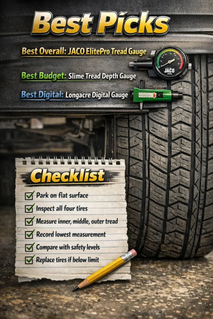 Best Picks Checklist How To Check Tire Tread Depth