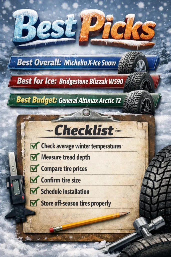 Best Picks Checklist Winter Tires Vs All Season Tires
