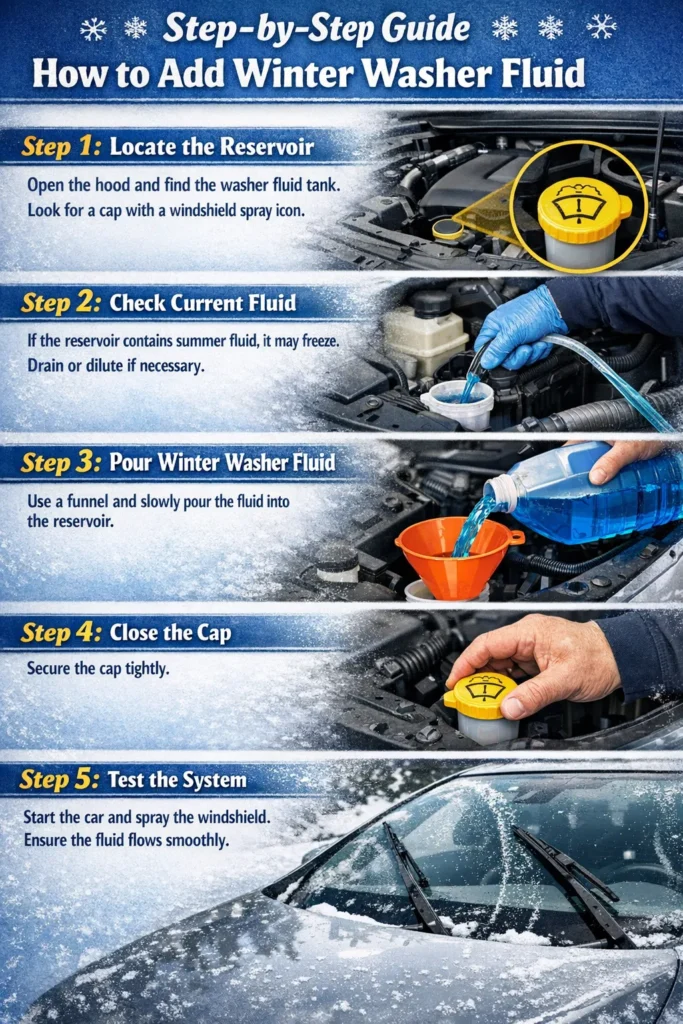 How To Add Winter Washer Fluid Winter Windshield Washer Fluid