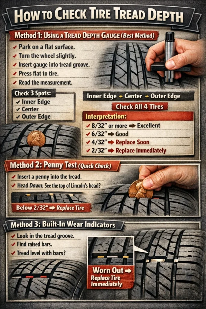 How To Check Tire Tread Depth