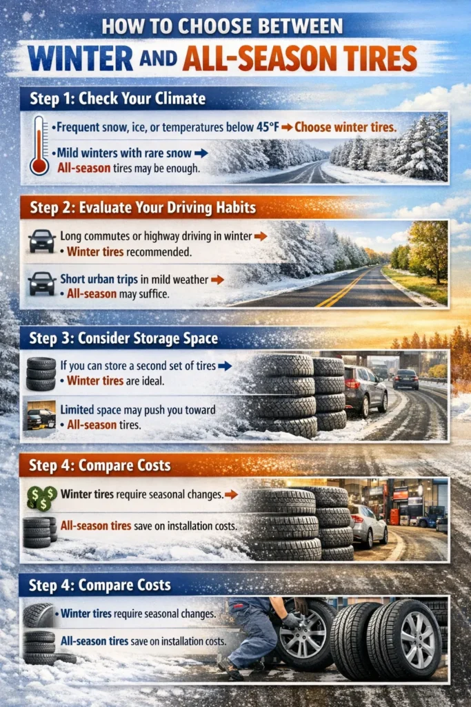 How To Choose Between Winter And All Season Tires Winter Tires Vs All Season Tires