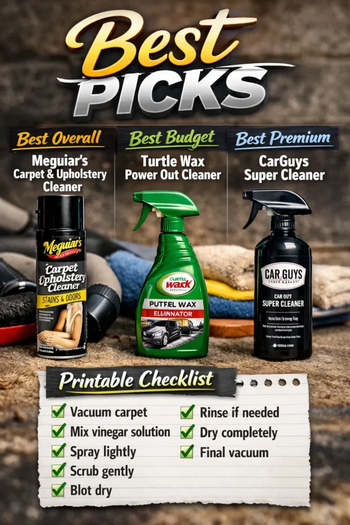 Printable Checklist How To Remove Salt Stains From Car Carpet