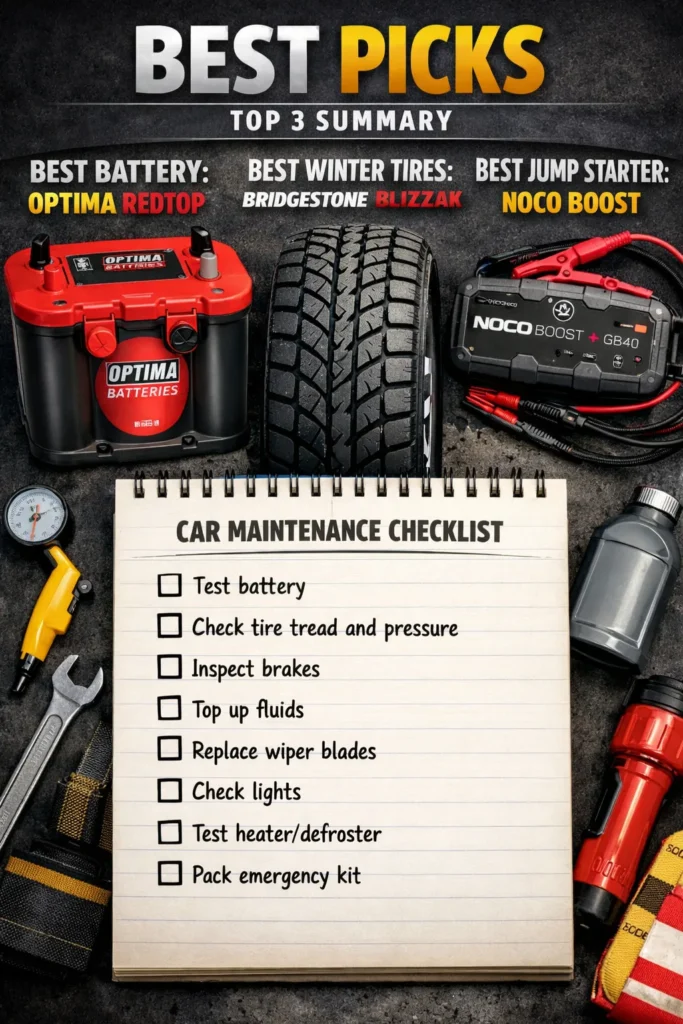 Printable Style Checklist Best Picks Cold Weather Car Maintenance Checklist