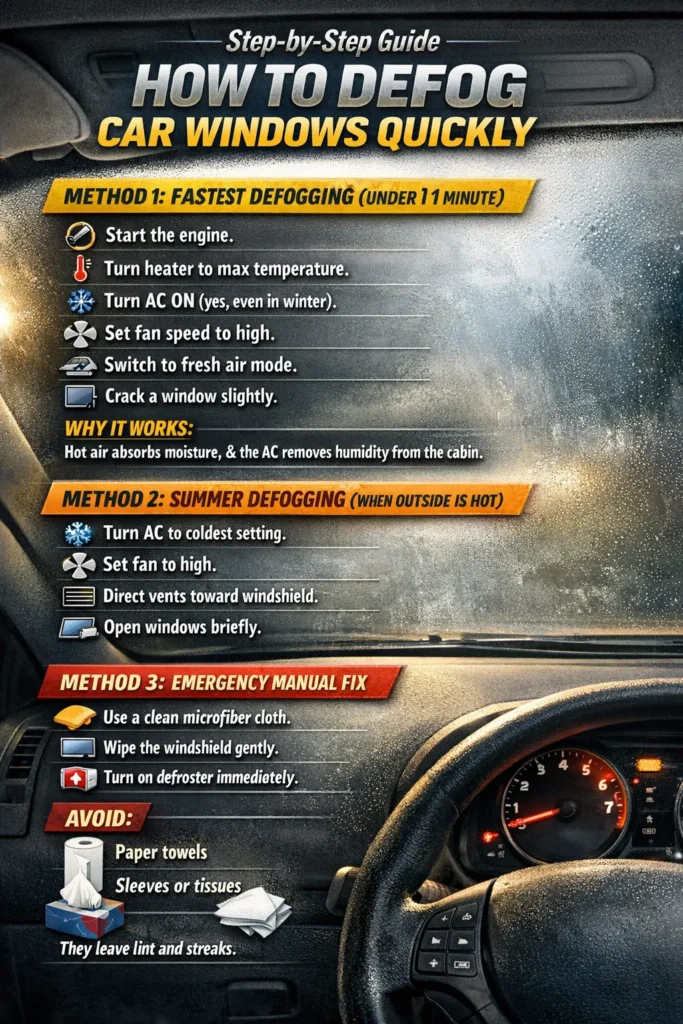 Step By Step Guide How To Defog Car Windows Quickly