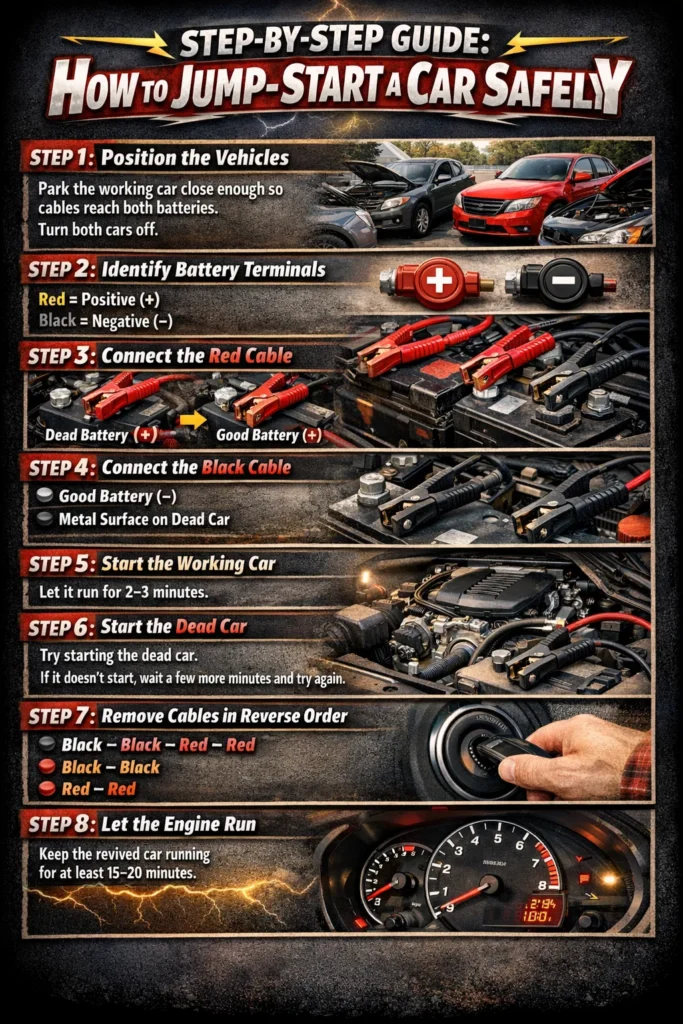 Step By Step Guide How To Jump Start A Car Safely