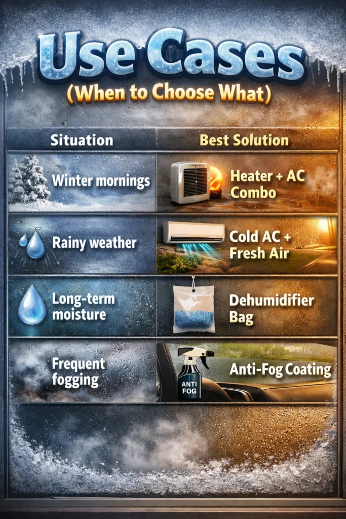 Use Cases When To Choose What How To Defog Car Windows Quickly