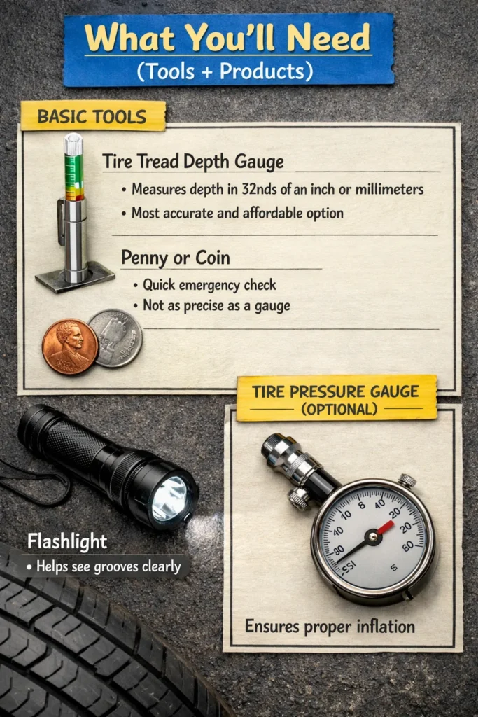 how to check tire tread depth