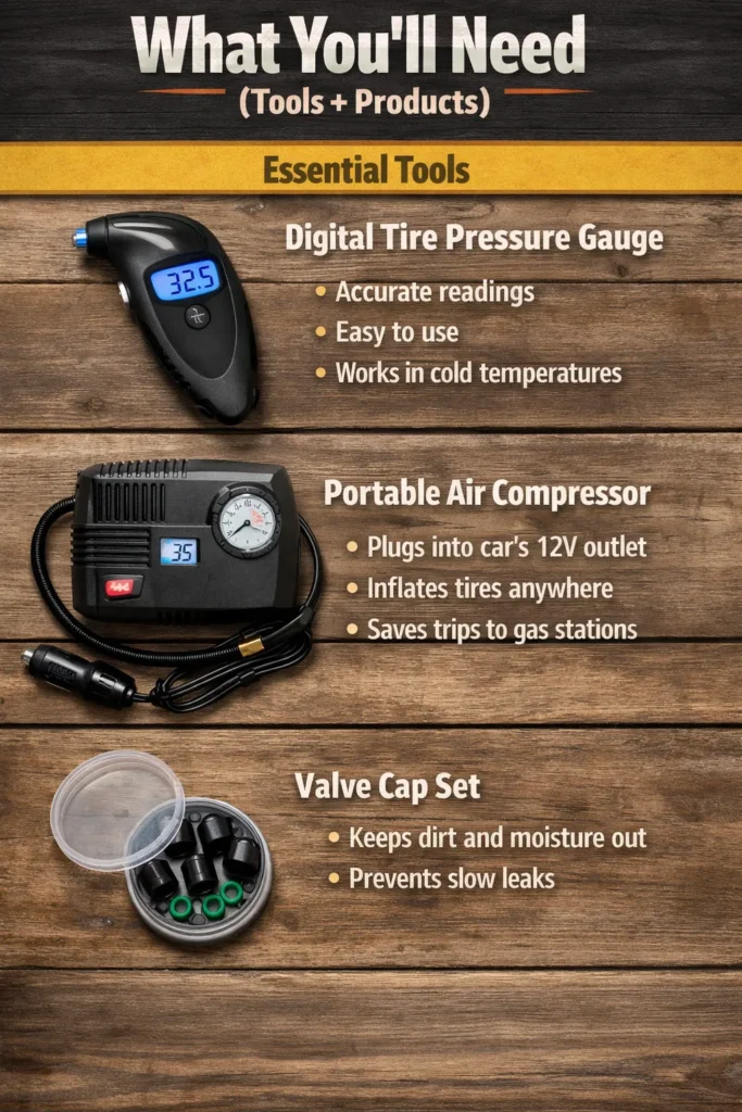What Youll Need Tools Products Tire Pressure Drops In Cold Weather