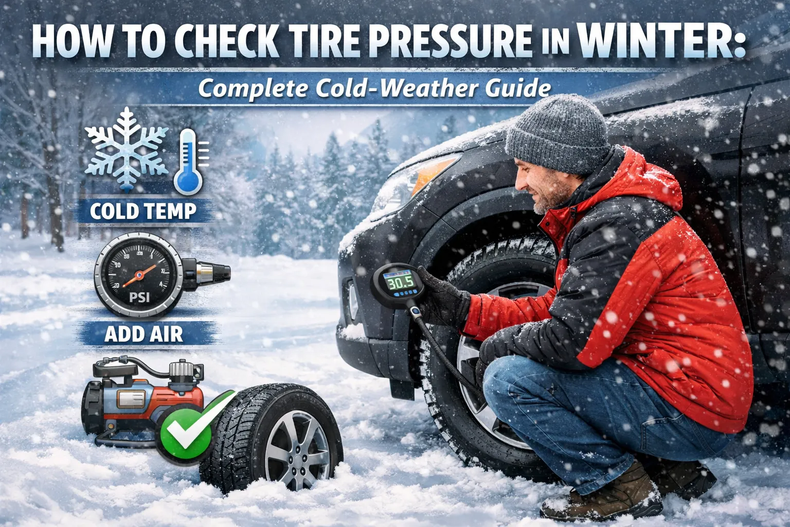 How to Check Tire Pressure in Winter: Complete Cold-Weather Guide