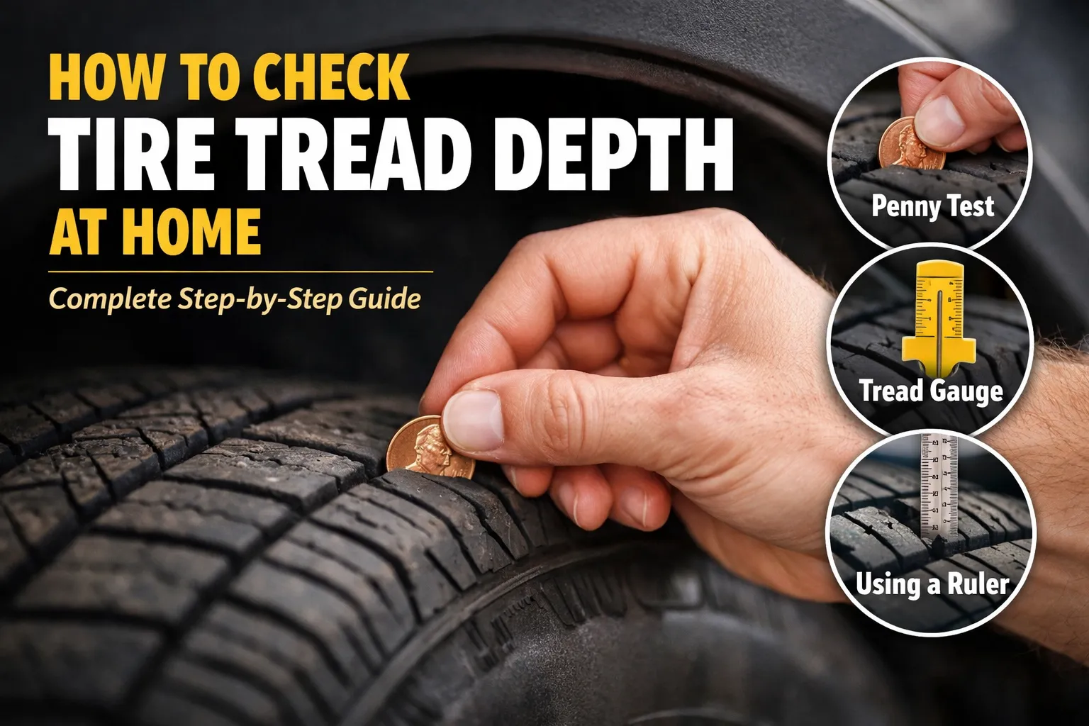 How to Check Tire Tread Depth at Home: Complete Step-by-Step Guide