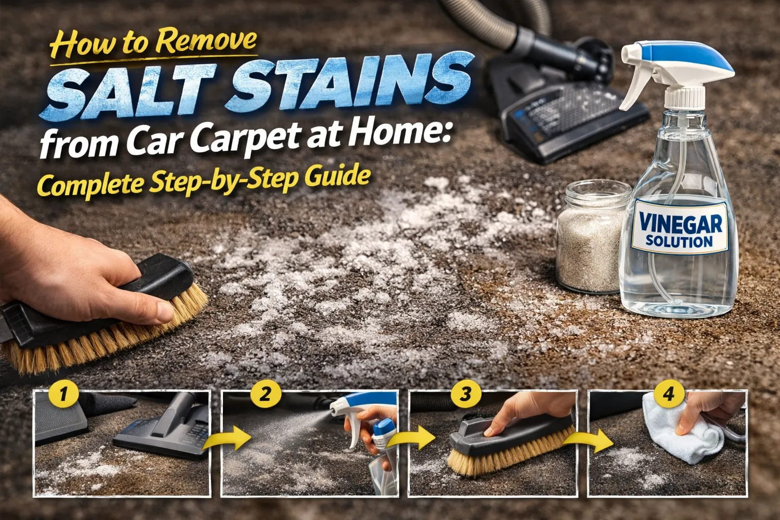 How to Remove Salt Stains from Car Carpet at Home: Complete Step-by-Step Guide