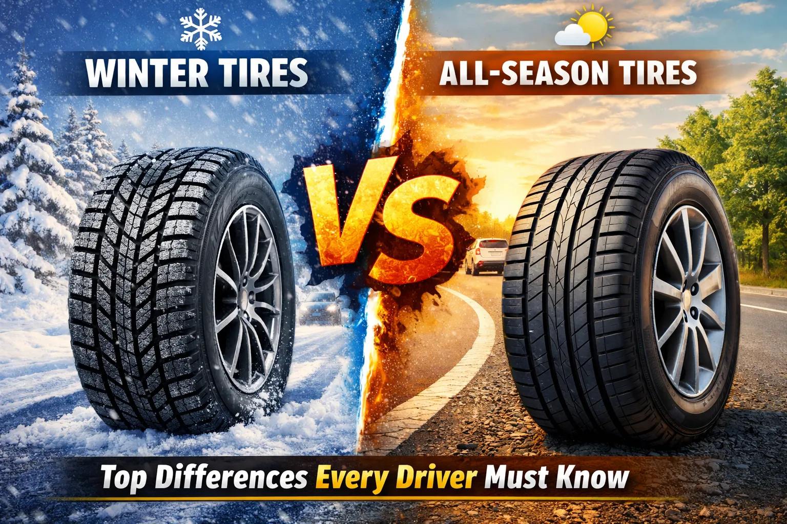 Winter Tires vs All-Season Tires: Top Differences Every Driver Must Know