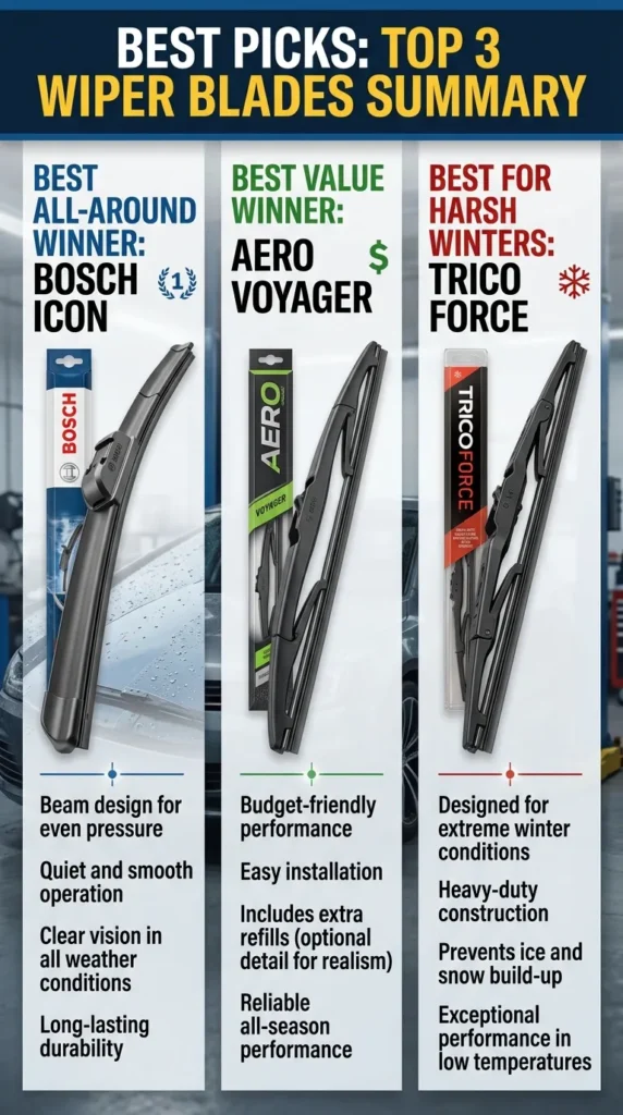 Best Picks Top 3 Summary Best Wiper Blades
