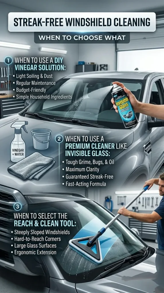 Use Cases When To Choose What Streak Free Windshield Cleaning