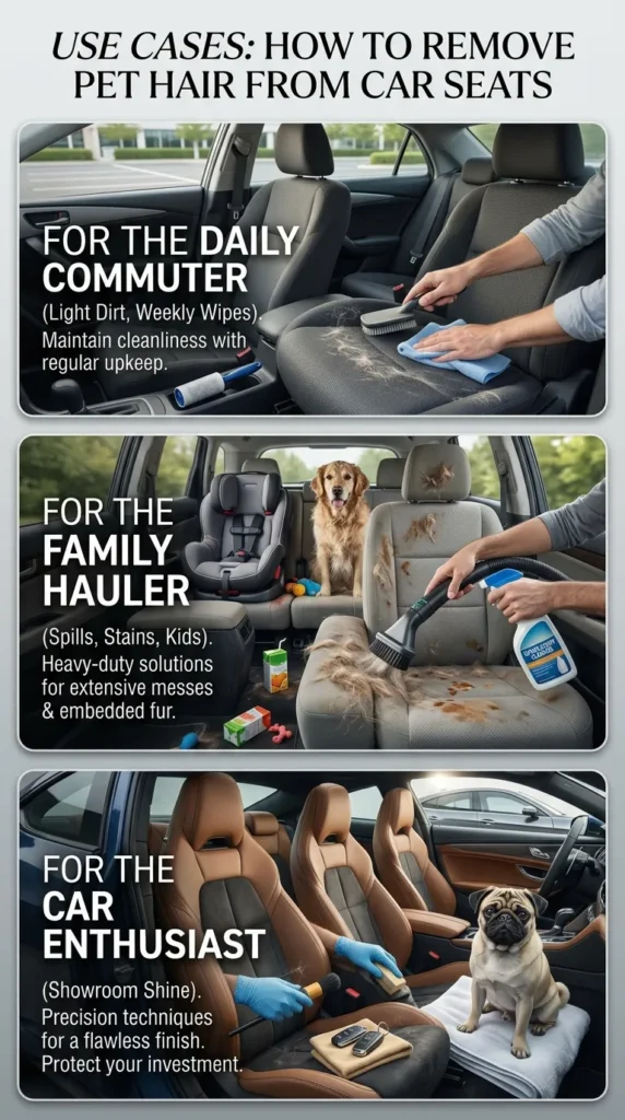 Use Cases How To Remove Pet Hair From Car Seats
