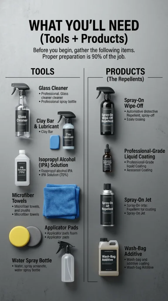What Youll Need Tools Products Best Windshield Water Repellent