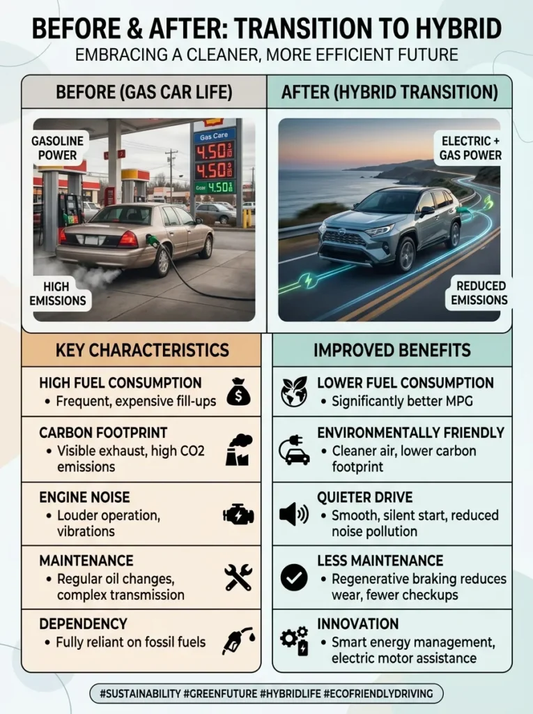 Before And After With Explanation Hybrid Vs Gas Car Maintenance