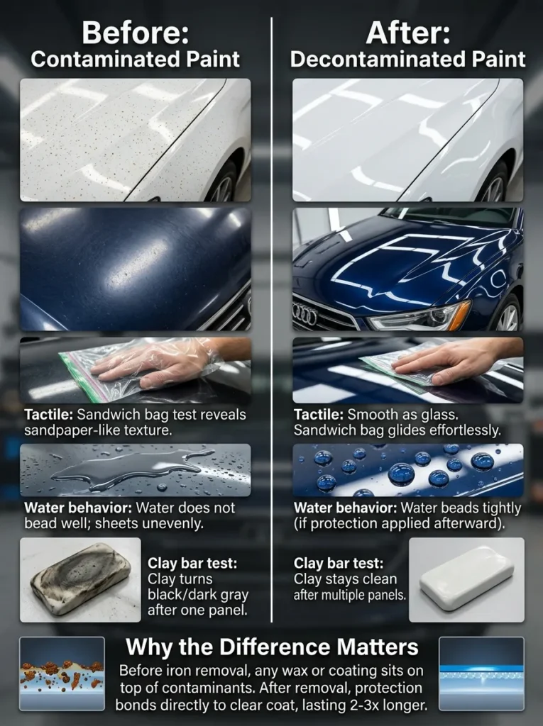 Before And After With Explain Details Best Iron Remover Car Detailing