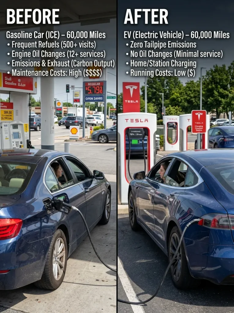 Before And After Electric Car Maintenance Costs Vs Gas