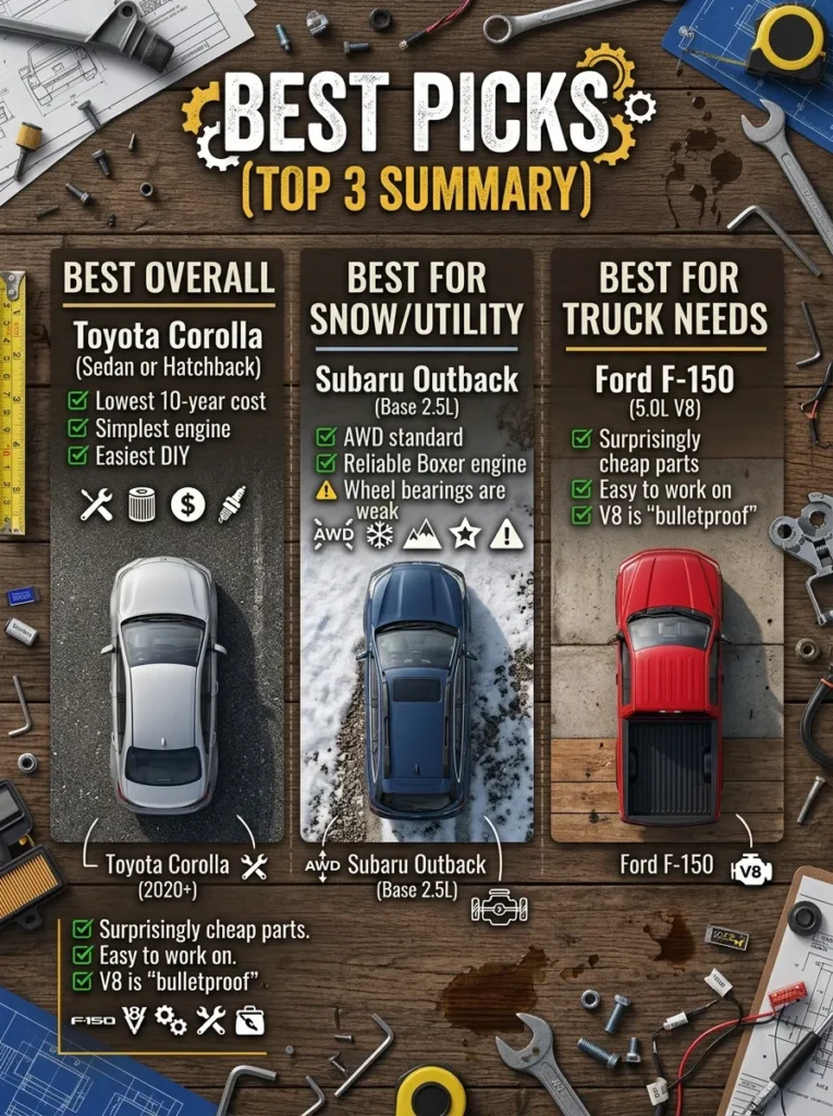 Best Picks Top 3 Summary What Car Has The Lowest Maintenance Cost