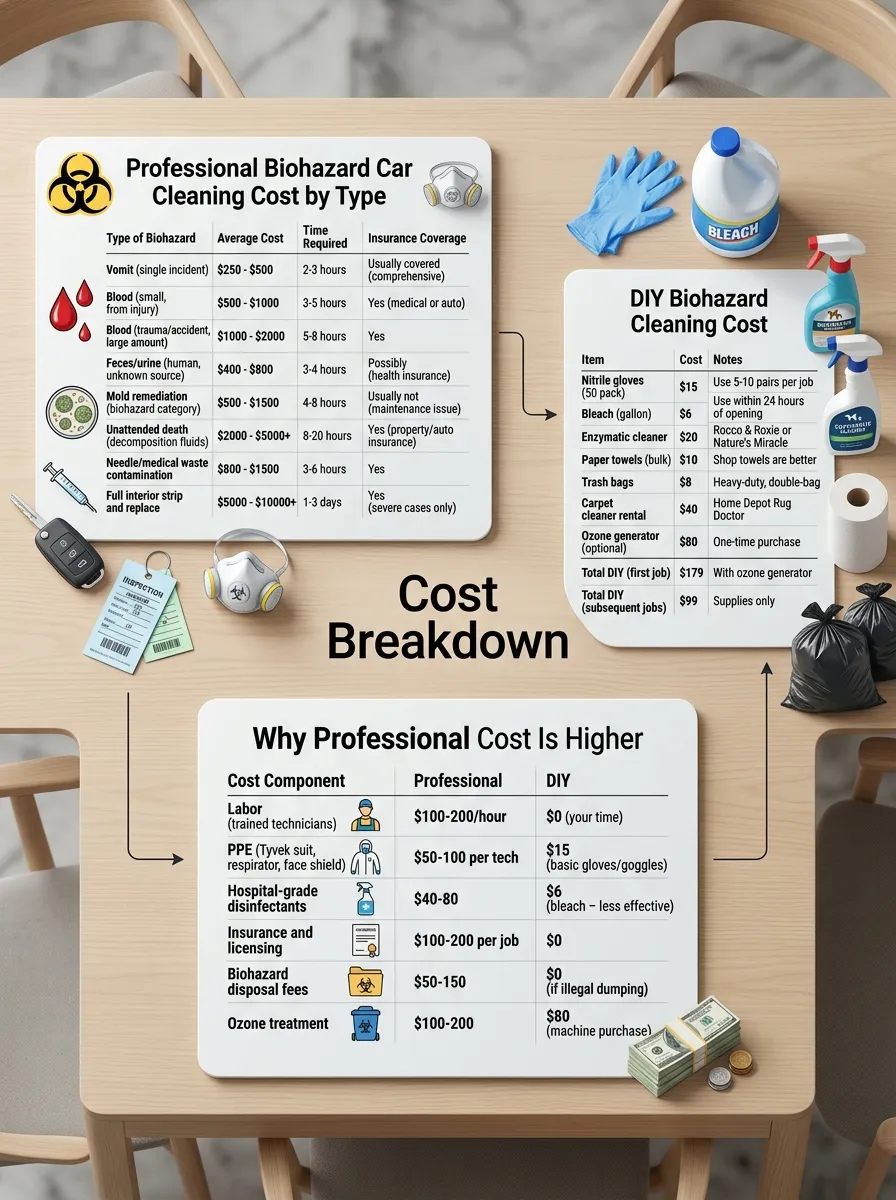 Cost Breakdown Biohazard Car Cleaning Cost
