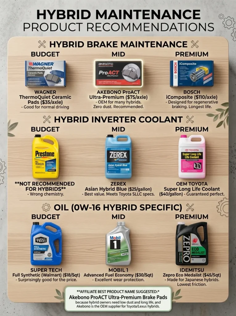 Product Recommendations Budget Mid Premium Hybrid Car Maintenance Vs Regular