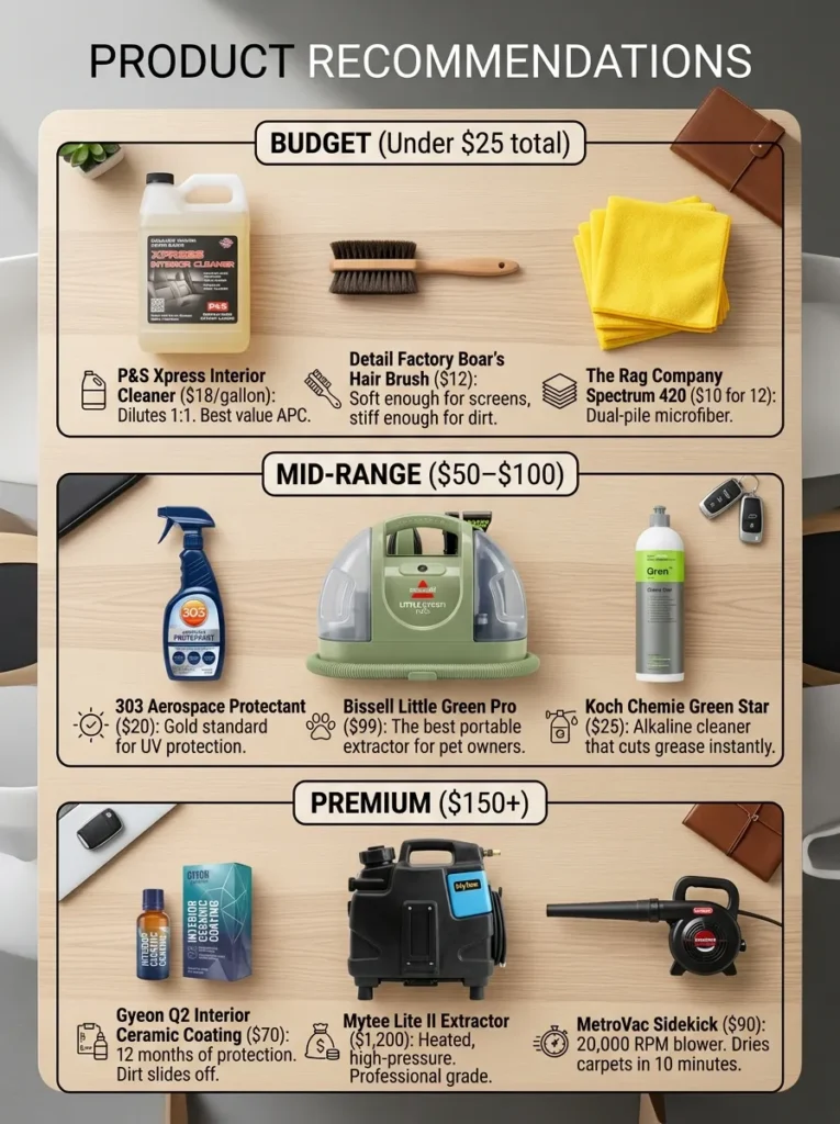 Product Recommendations Interior Car Cleaning Near Me