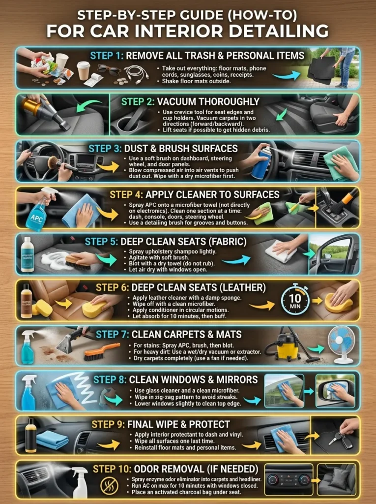Step By Step Guide How To Car Interior Cleaning Near Me
