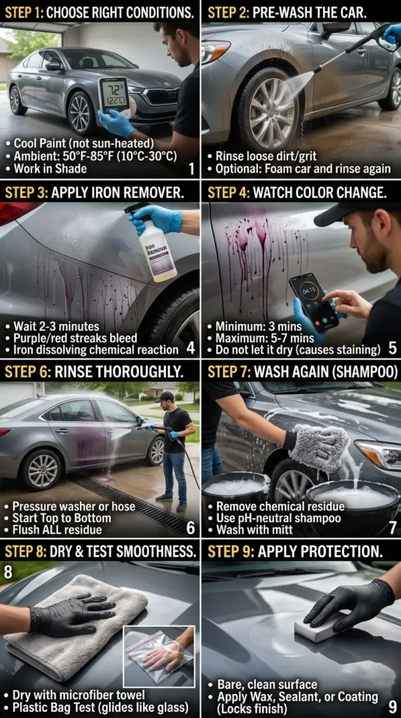 Step By Step Guide How To     Full Explain Details Best Iron Remover Car Detailing