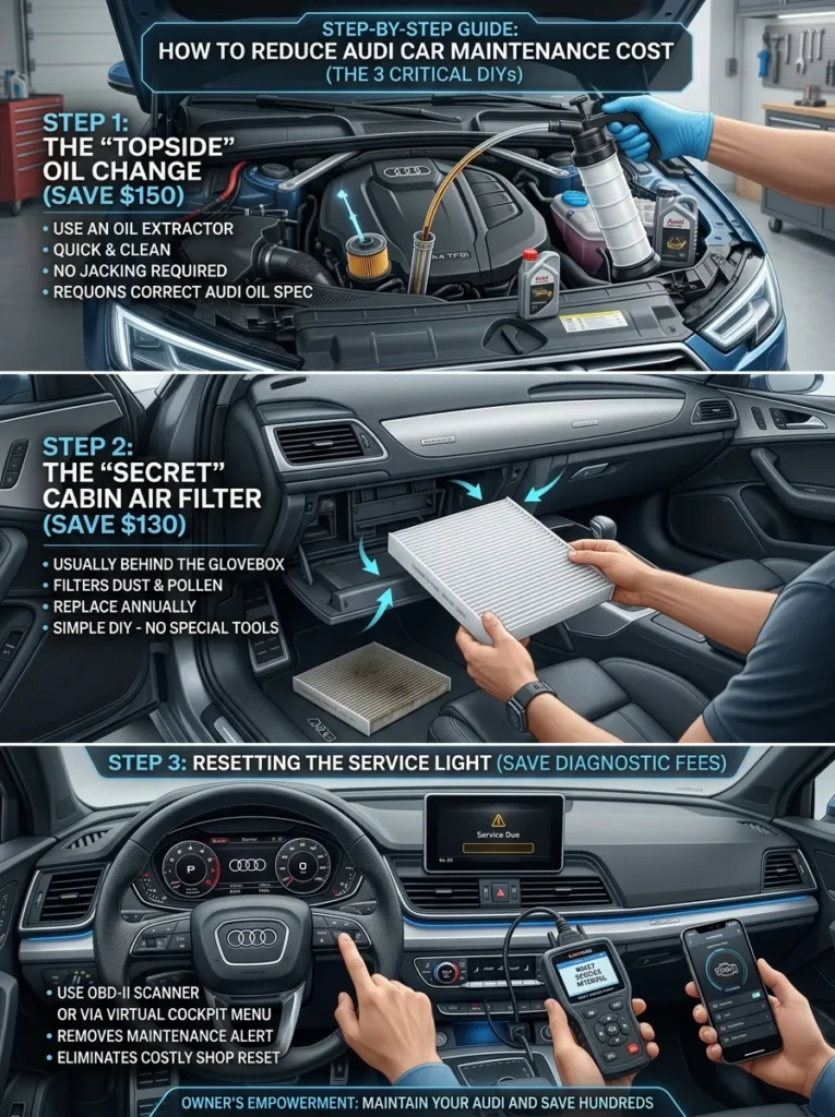 Step By Step Guide How To Reduce Audi Car Maintenance Cost The 3 Critical Diys Audi Car Maintenance Cost