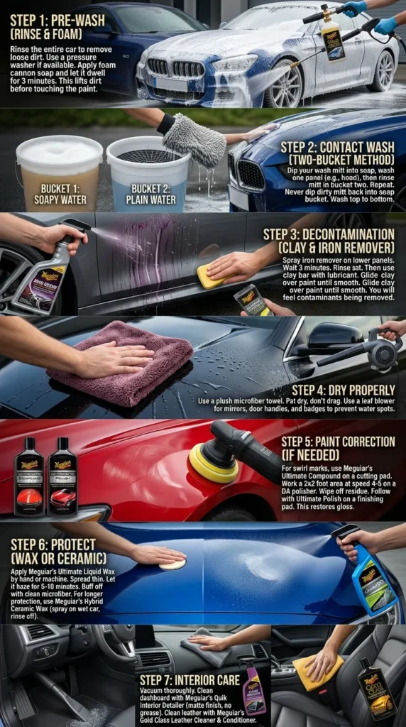 This Guide Assumes You Chose Meguiars As Your Best Brand For Car Detailing  Steps Remain Similar For Other Brands best brands for car detailing
