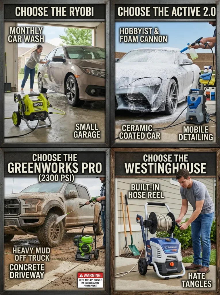 Use Cases When To Choose What Best Electric Power Washer For Car Detailing