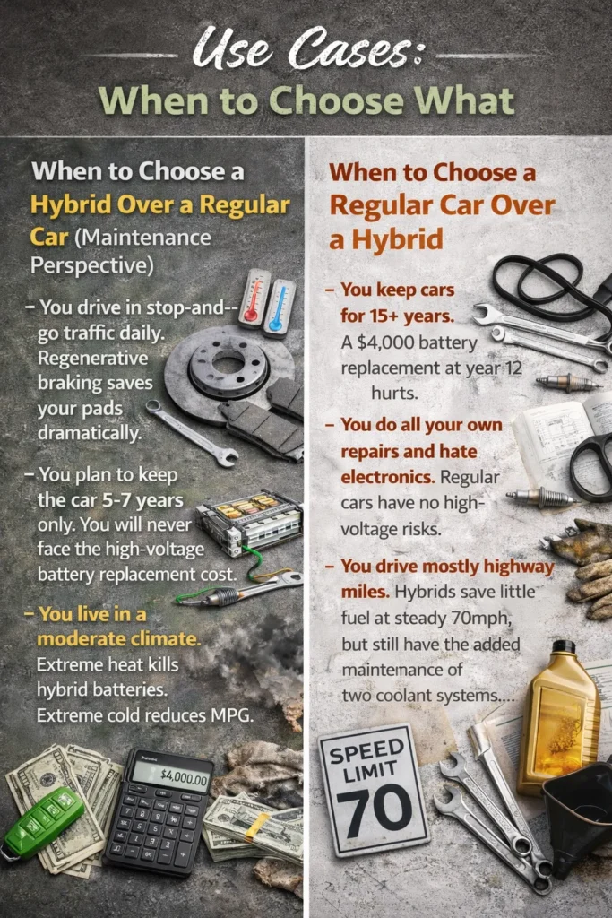 Use Cases When To Choose What Hybrid Car Maintenance Vs Regular