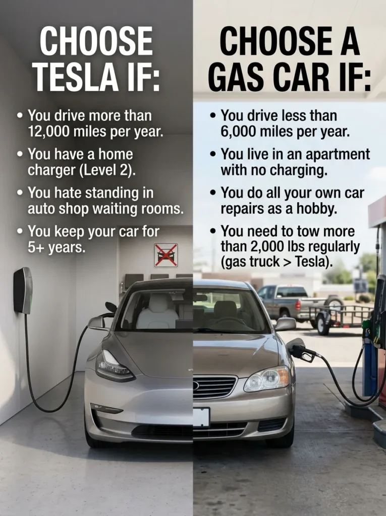 Use Cases When To Choose What Tesla Maintenance Cost Vs Gas Car
