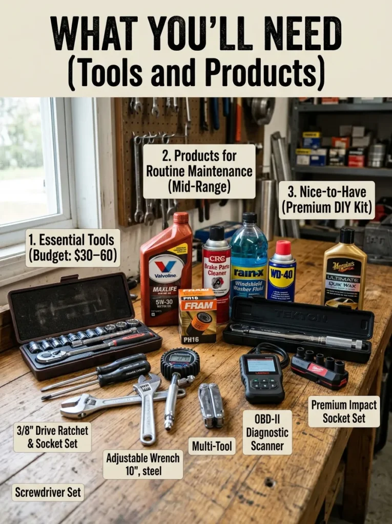 You Do Not Need A Full Garage  But For Basic Checks And Diy Oil Changes Gather These